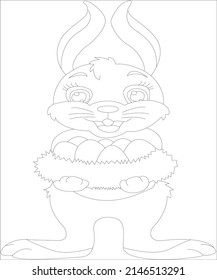 easter coloring page of children