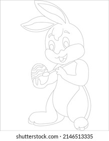 easter coloring page of children