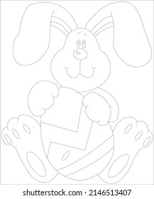 easter coloring page of children