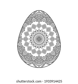 Easter coloring page design. Egg Design. Egg design. Break egg design. Adult Egg Interior.