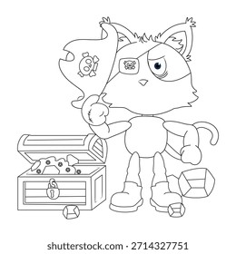 Dibujo para colorear de Pascua con un conejo lindo con huevos decorativos en línea blanca y negra limpia, perfecto para niños y adultos, esta página para colorear imprimible es ideal para actividades de Pascua, colorear 