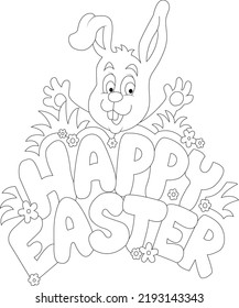 Easter coloring page for kids