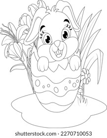 Easter coloring page for kids