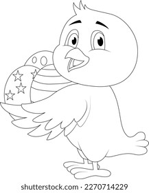 Easter coloring page for kids