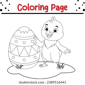Easter coloring page for kids