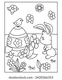 easter coloring page for kids