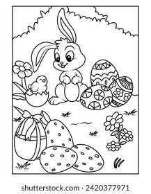 easter coloring page for kids