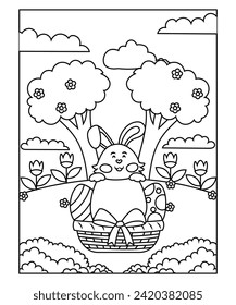 easter coloring page for kids