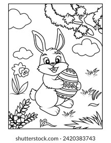 easter coloring page for kids