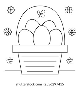 Easter coloring page for kids