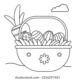Easter coloring page for kids