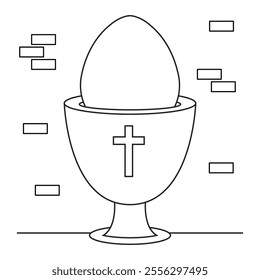 Easter coloring page for kids