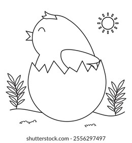 Easter coloring page for kids