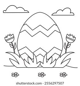Easter coloring page for kids