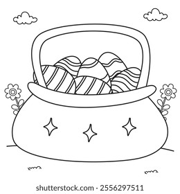 Easter coloring page for kids