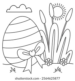 Easter coloring page for kids