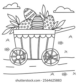 Easter coloring page for kids