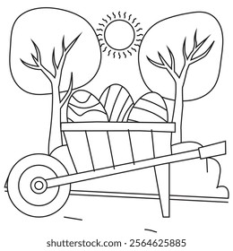 Easter coloring page for kids