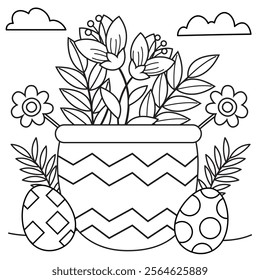 Easter coloring page for kids