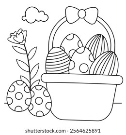 Easter coloring page for kids