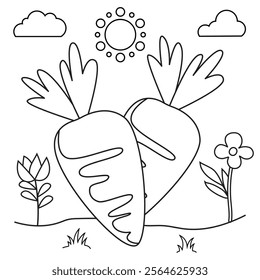 Easter coloring page for kids