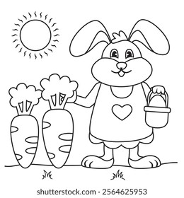 Easter coloring page for kids