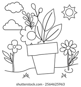 Easter coloring page for kids
