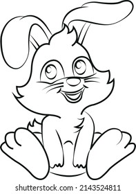 easter coloring page with vector