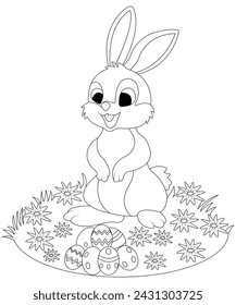 easter coloring page vectore art line art outline art