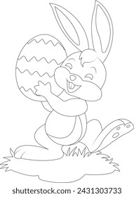 easter coloring page vectore art line art outline art