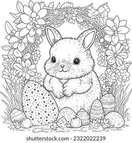 Easter Coloring Pages For kids and adults 