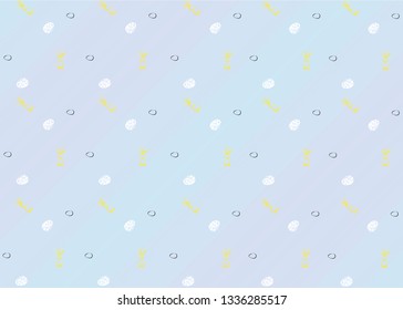 easter colour background with white and grey eggs and yellow rabbits