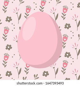 Easter, composition decorated eggs painted in vector graphics