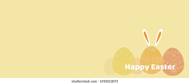 Easter concept. happy easter illustration for web, banner and design. 