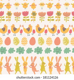 Easter concept seamless pattern. 