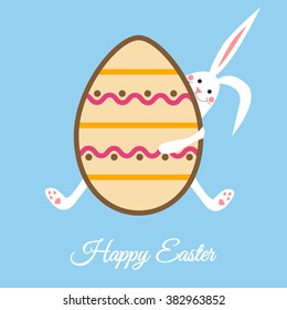 Easter congratulation card illustration