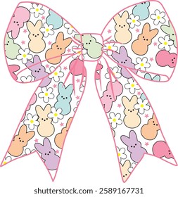 Easter Coquette Bow vector illustration