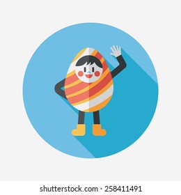 easter costume flat icon with long shadow,eps10