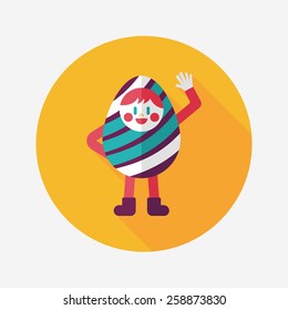 easter costume flat icon with long shadow,eps10
