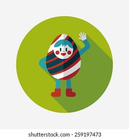 easter costume flat icon with long shadow,eps10