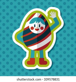 easter costume flat icon with long shadow,eps10