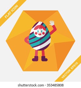easter costume flat icon with long shadow,eps10