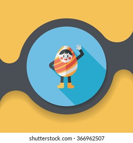 easter costume flat icon with long shadow,eps10