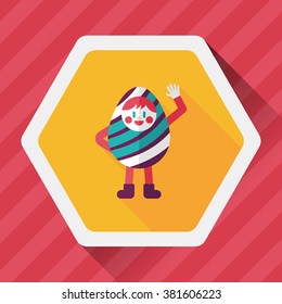 easter costume flat icon with long shadow,eps10