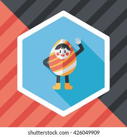 easter costume flat icon with long shadow,eps10