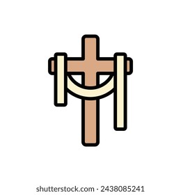 Ilustración vectorial de la cruz de Pascua