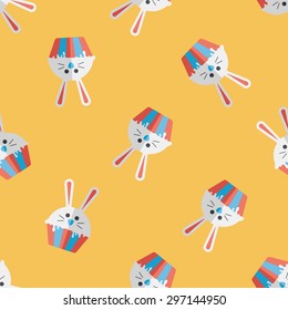easter cupcake flat icon,eps10 seamless pattern background