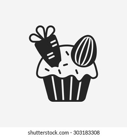 easter cupcake icon