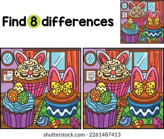 Easter Cupcakes Find The Differences