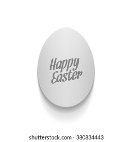 Easter curved paper Egg Banner with Text